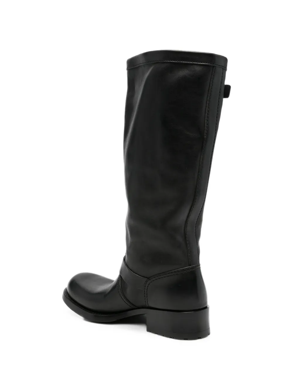 Prada buckle-detail knee-high boots Zwart