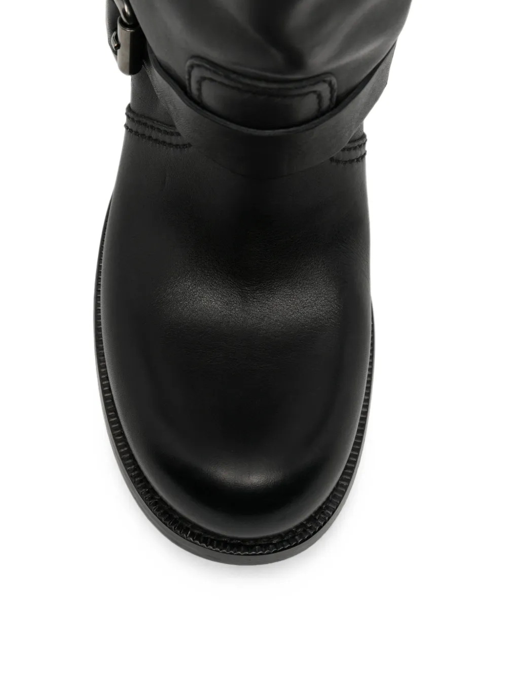 Prada buckle-detail knee-high boots Zwart