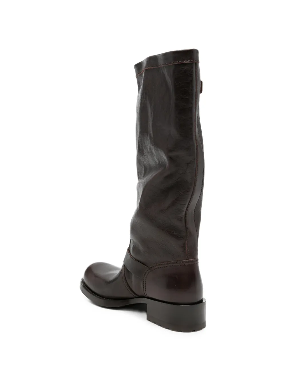 Prada buckle-detail leather boots Bruin