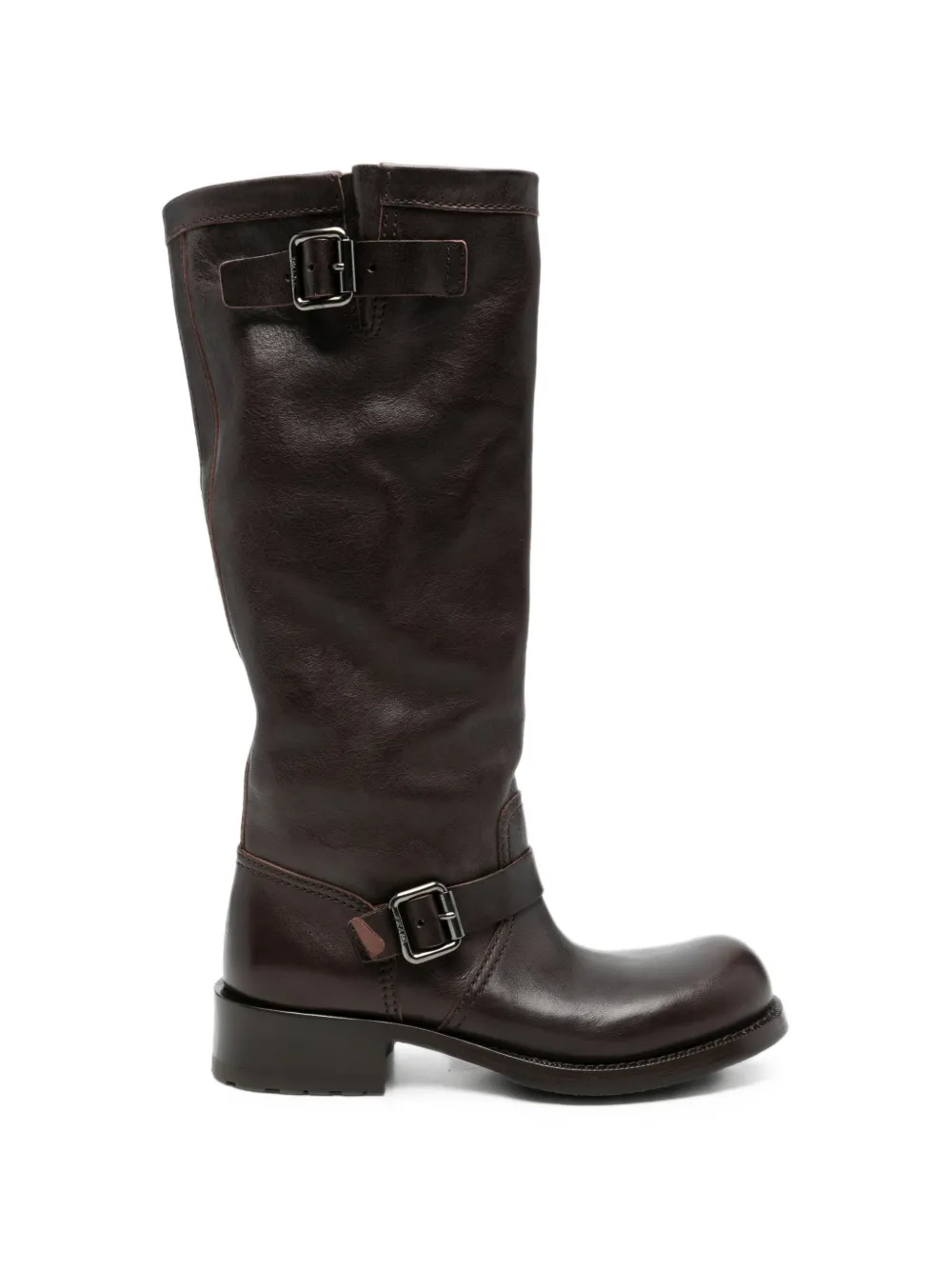 Prada buckle-detail leather boots Bruin
