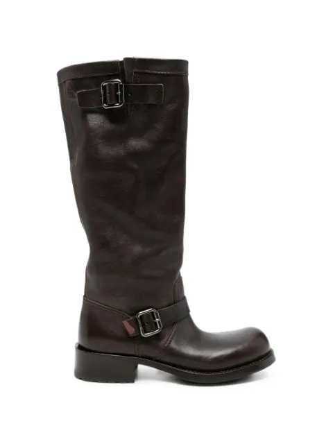 Prada buckle-detail leather boots