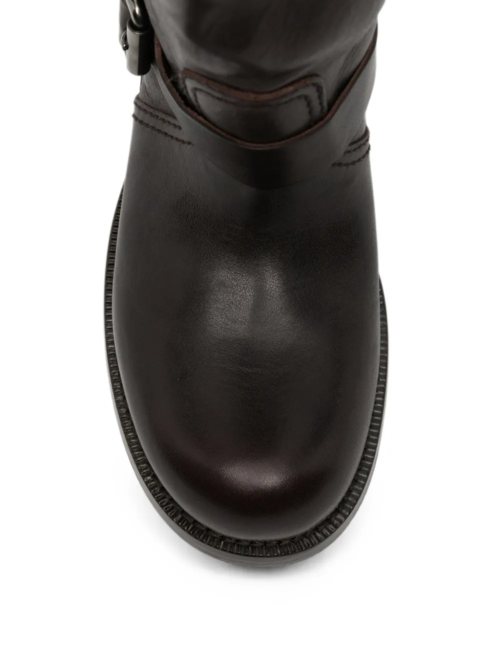 Prada buckle-detail leather boots Bruin