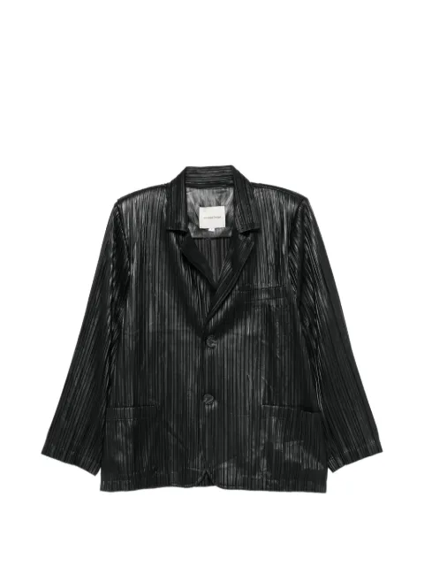 Gongdid Design plissé-effect single-breasted blazer