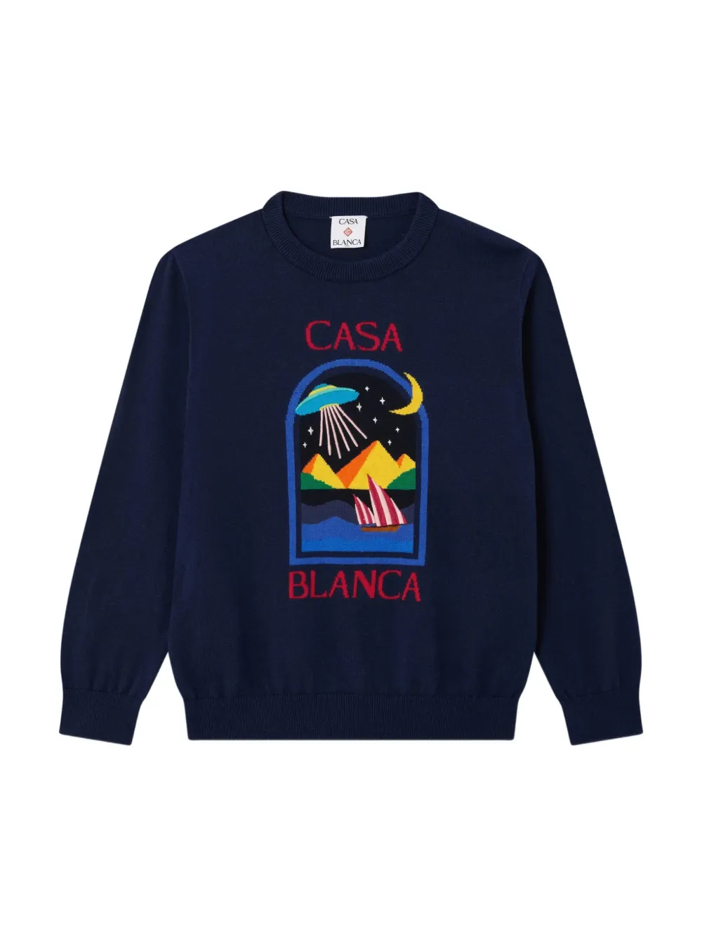 CASABLANCA KIDS Trui met grafische intarsia Blauw