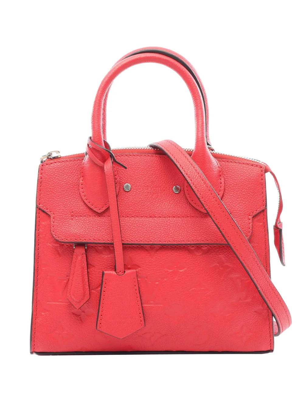 Louis Vuitton Pre-Owned Borsa a tracolla Pont Neuf mini in pelle Empreinte con monogramma 2016 - Rosso