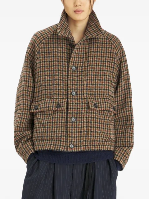Barena Aria check-pattern single-breasted coat