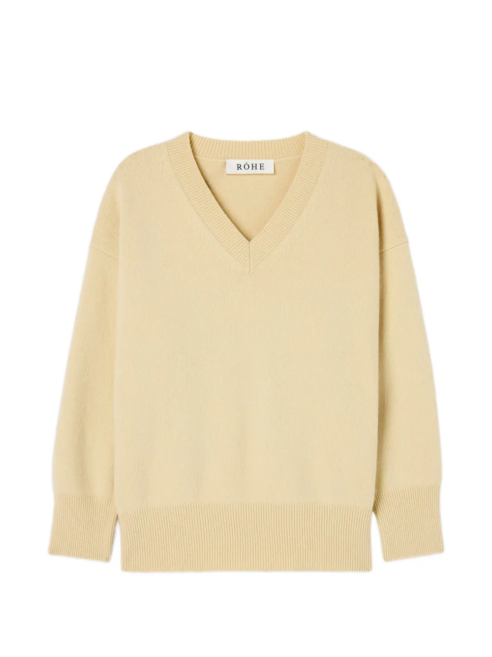 Róhe Classic V-neck ribbed-trim sweater - Giallo