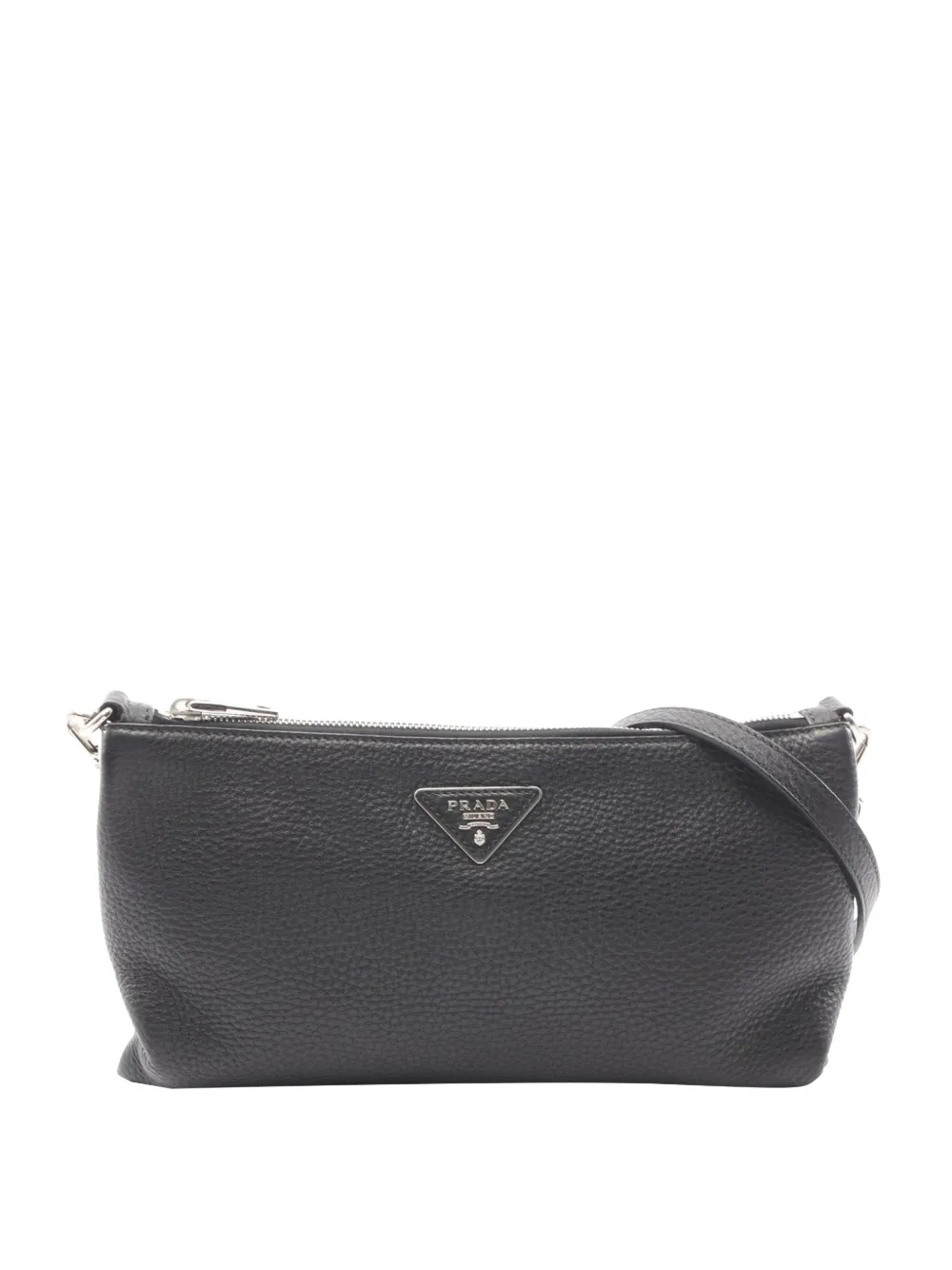 Prada Pre-Owned Borsa a tracolla in pelle di vitello e daino 2013-2026 - Nero