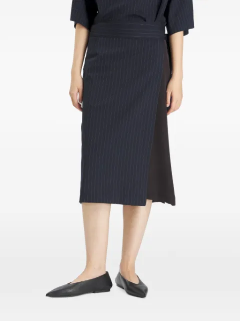 Barena Lizzy patchwork wrap midi skirt