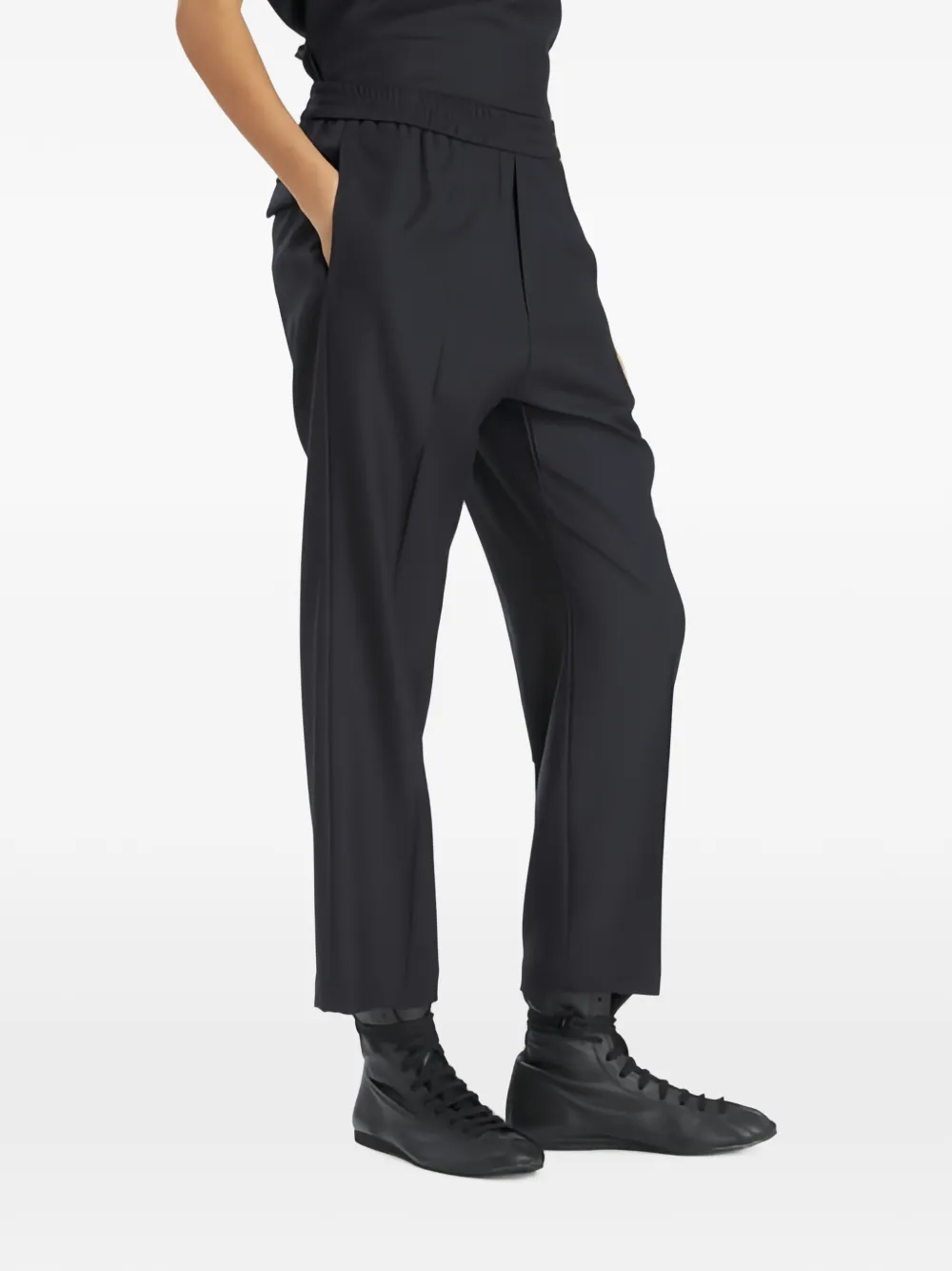 Barena Alfonso broek met elastische tailleband Blauw