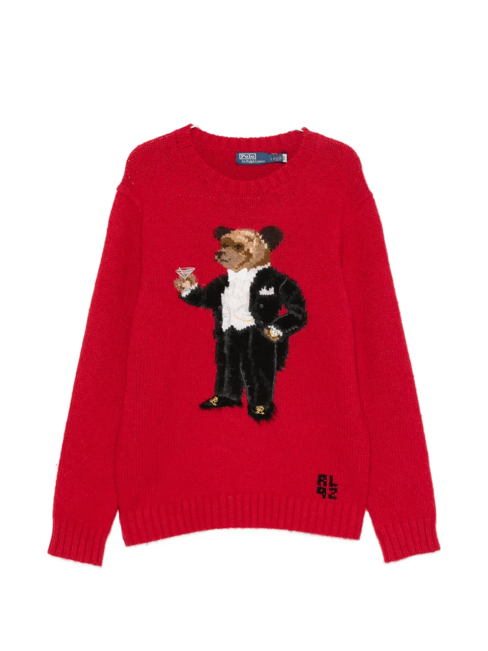 Polo Ralph Lauren Polo Bear Intarsia-knit Sweater In Red