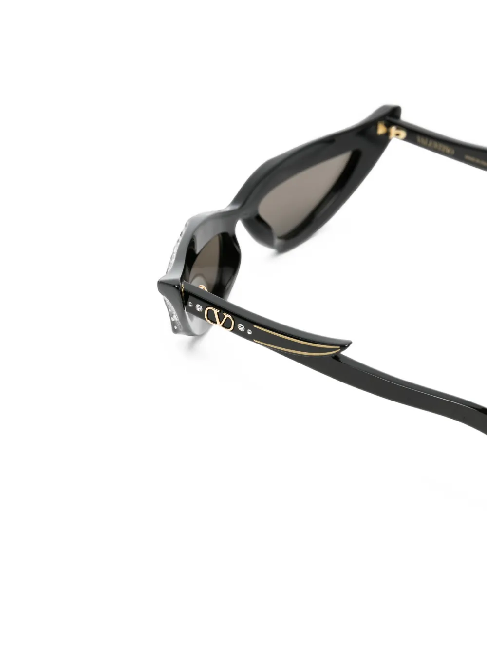 VALENTINO GARAVANI EYEWEAR VLogo zonnebril verfraaid met kristallen Zwart