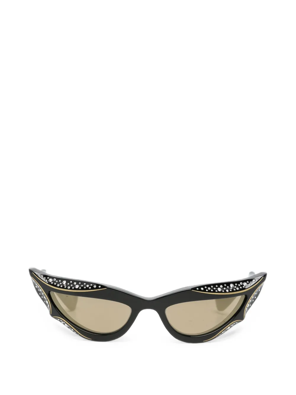 VALENTINO GARAVANI EYEWEAR VLogo crystal-embellished sunglasses - Nero