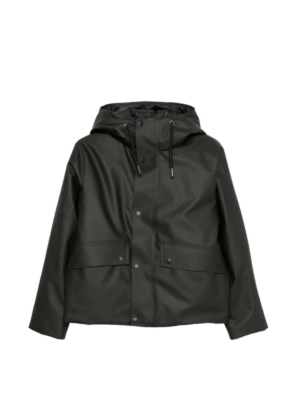 Rains hooded press-stud jacket