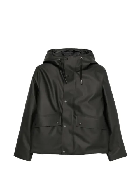 Rains hooded press-stud jacket