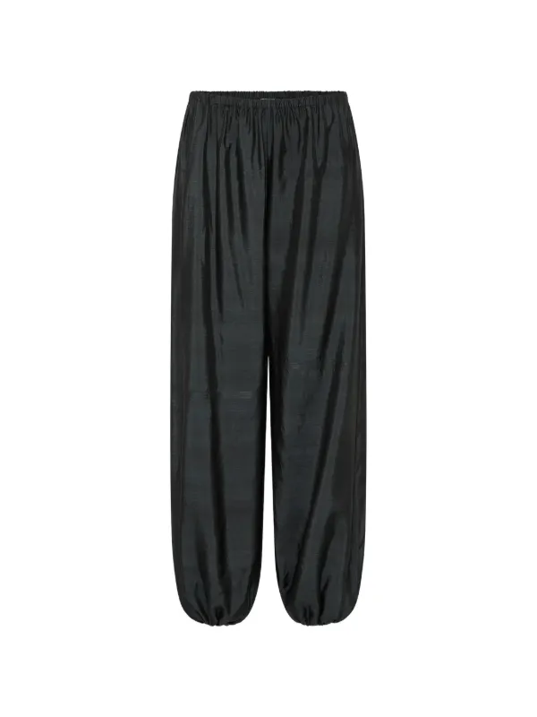 St. Agni Silk Balloon Trousers in Black