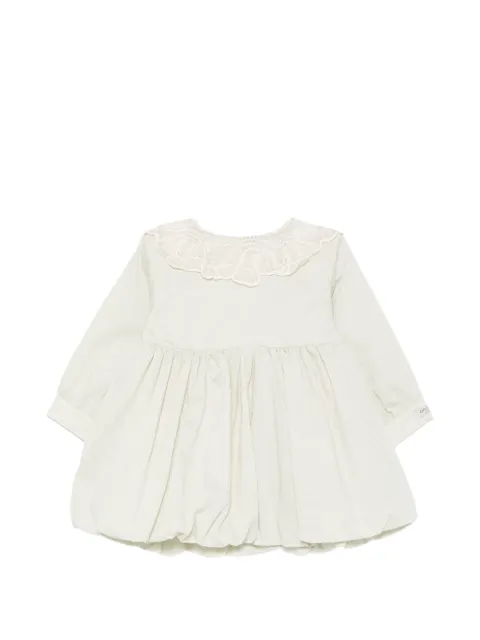 Donsje Doriane mbroidered-collar pleated dress