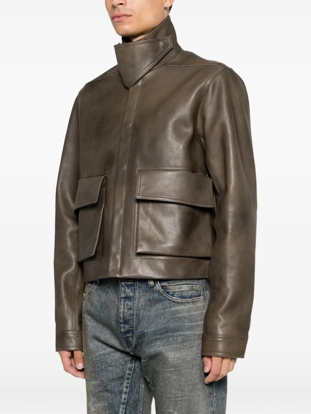 Rick Owens Jack met trechterhals Grijs