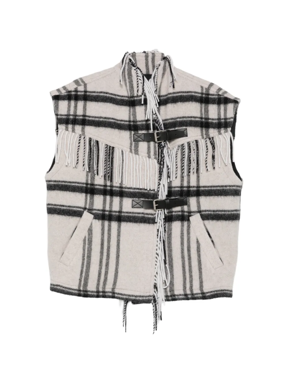 ISABEL MARANT Ginesa fringed jacket - Neutrals