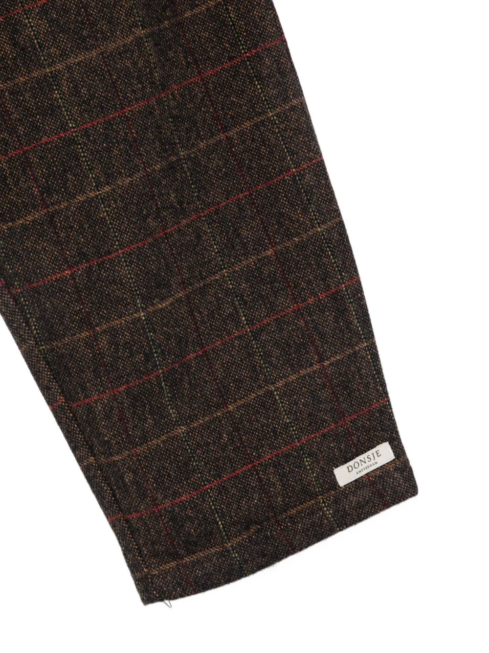 Donsje Elias check-pattern trousers Bruin