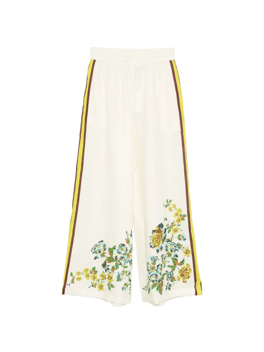 ALEMAIS Phyllis floral-print striped palazzo pants