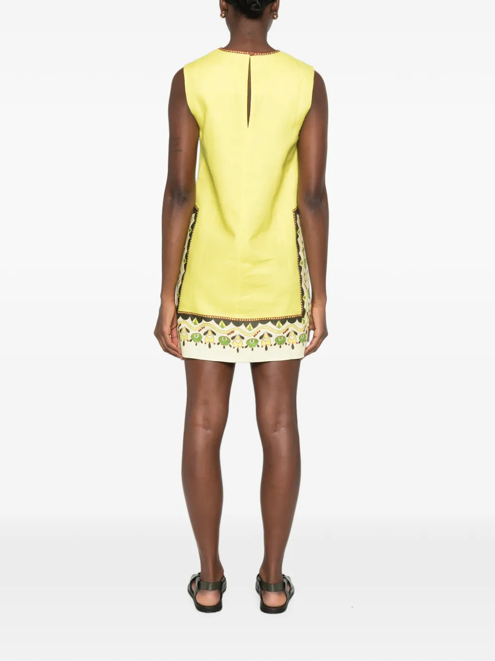 ALEMAIS Bridgette mini-jurk met bloemenprint Geel