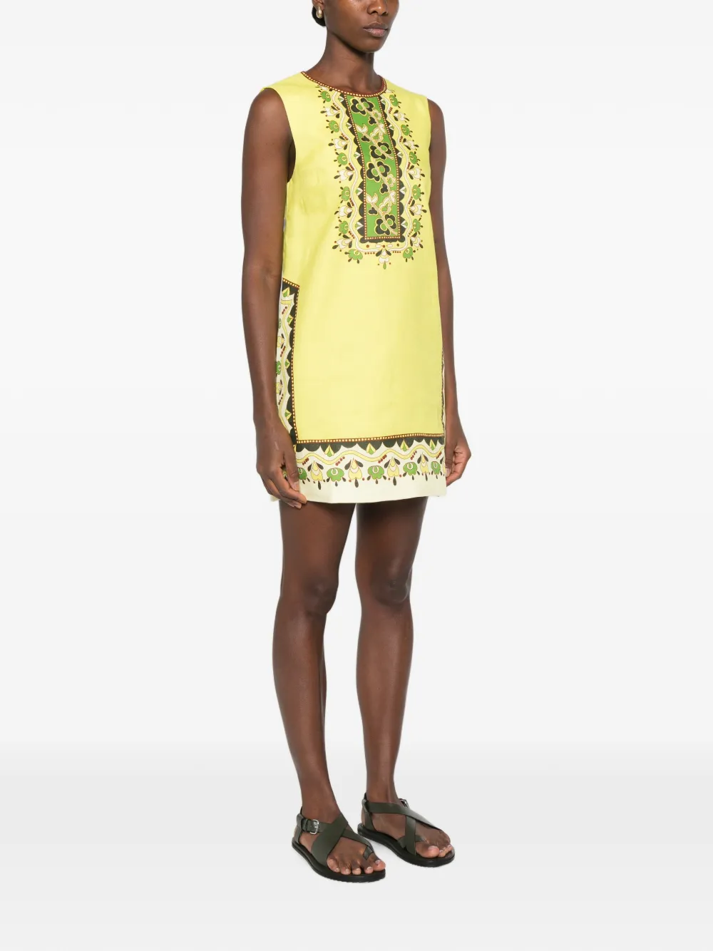 ALEMAIS Bridgette mini-jurk met bloemenprint Geel
