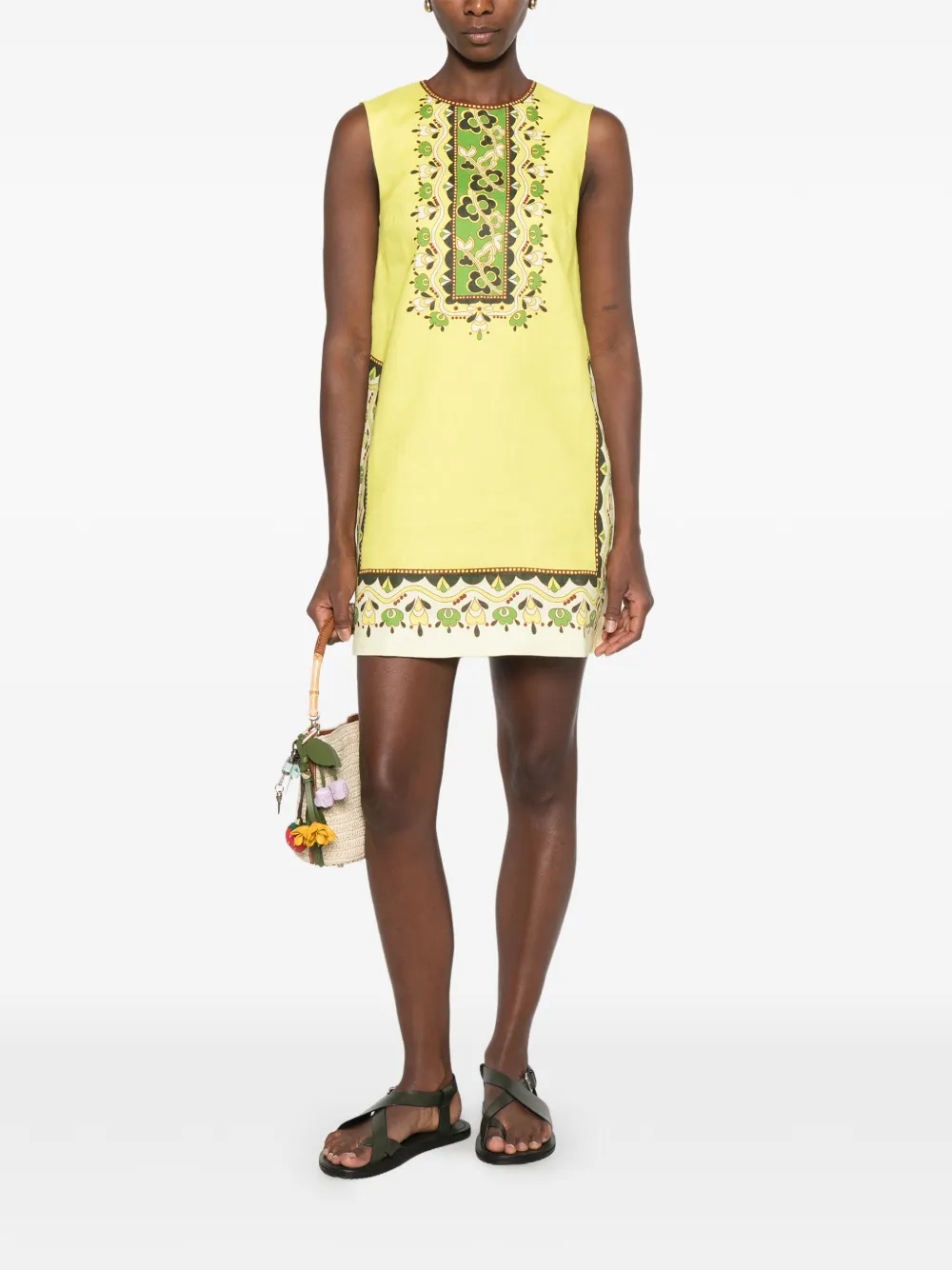 ALEMAIS Bridgette mini-jurk met bloemenprint Geel
