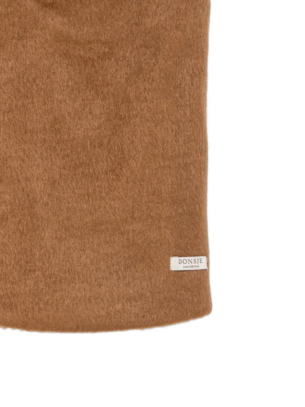 Donsje Anja bodywarmer met oversized kraag en knopen Bruin