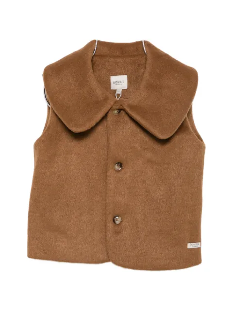 Donsje Anja oversized-collar button-up gilet
