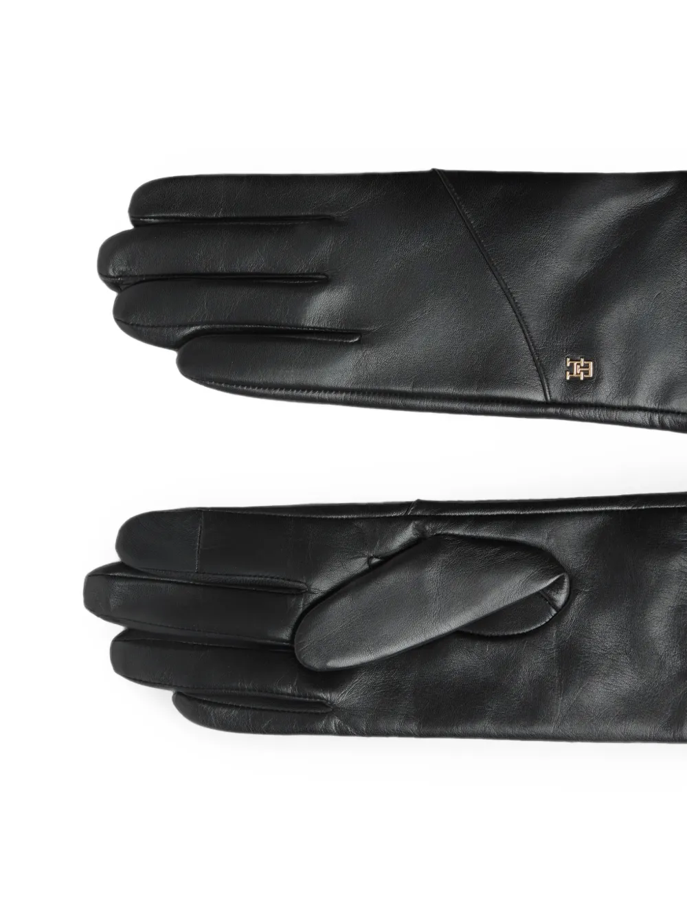 Tommy Hilfiger Leren handschoenen Zwart