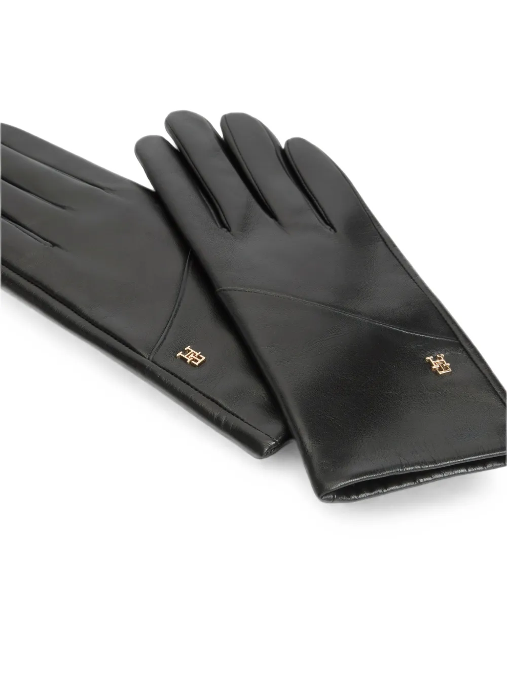 Tommy Hilfiger Leren handschoenen Zwart