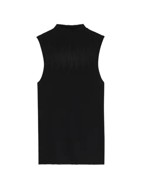 HUGO knitted top with sheer section