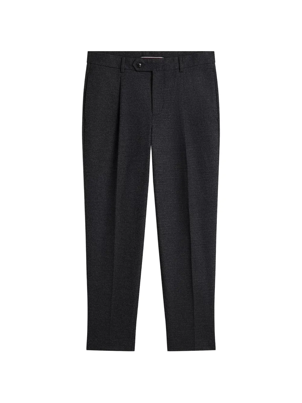 Tommy Hilfiger pleated micro-check tapered-leg tailored trousers - Grigio