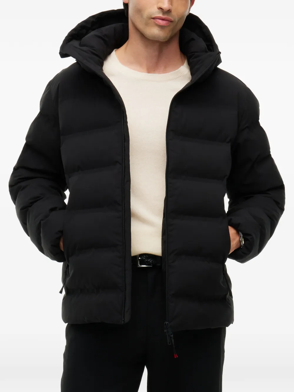 Tommy Hilfiger Gevoerd donsjack met capuchon Zwart