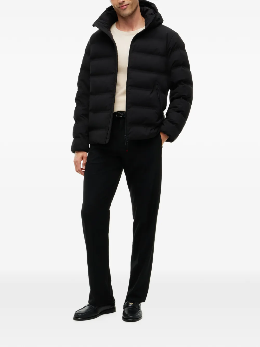 Tommy Hilfiger Gevoerd donsjack met capuchon Zwart