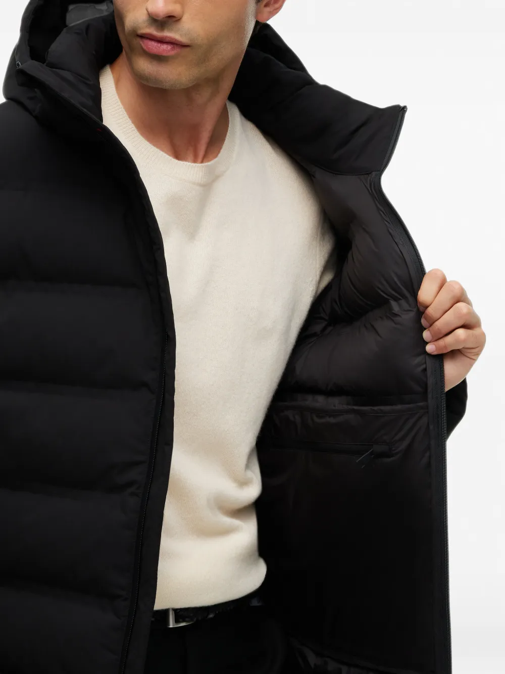 Tommy Hilfiger Gevoerd donsjack met capuchon Zwart