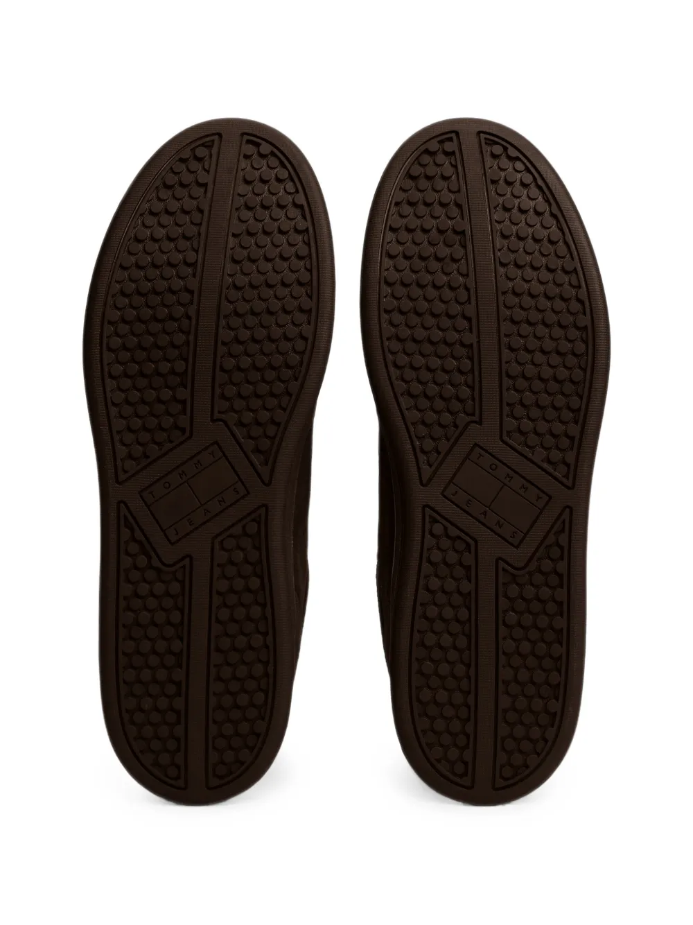Tommy Hilfiger logo-patch perforated low-top sneakers Bruin