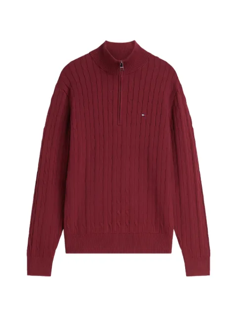 Tommy Hilfiger cable-knit quarter-zip sweater