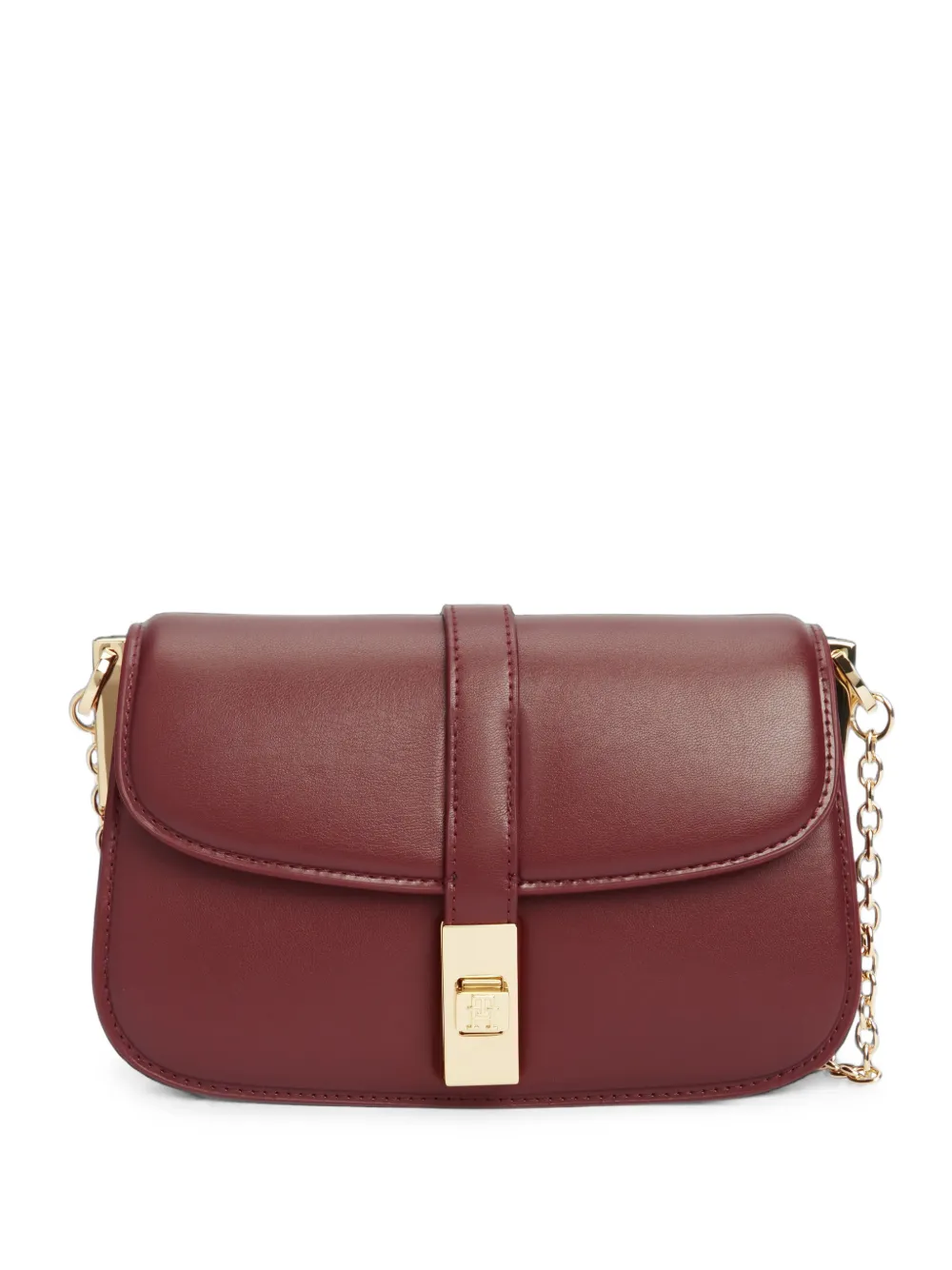 Tommy Hilfiger sac à bandoulière Heritage à plaque logo et chaîne - Rouge Tommy Hilfiger sac à bandoulière Heritage à plaque logo et chaîne - Rouge