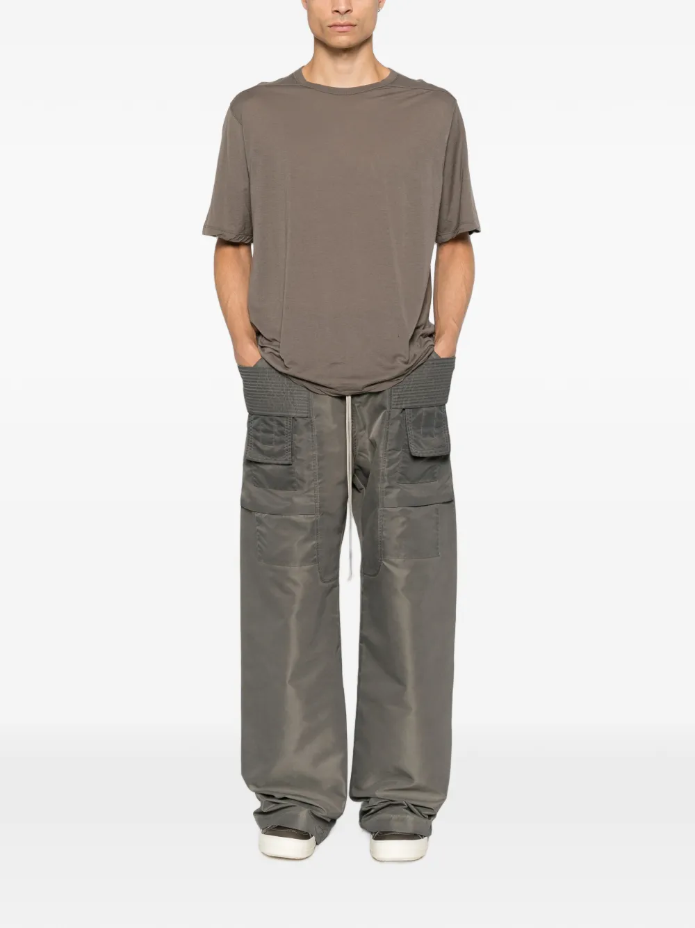 Rick Owens DRKSHDW Creatch cargo broek met trekkoord en meerdere zakken Grijs