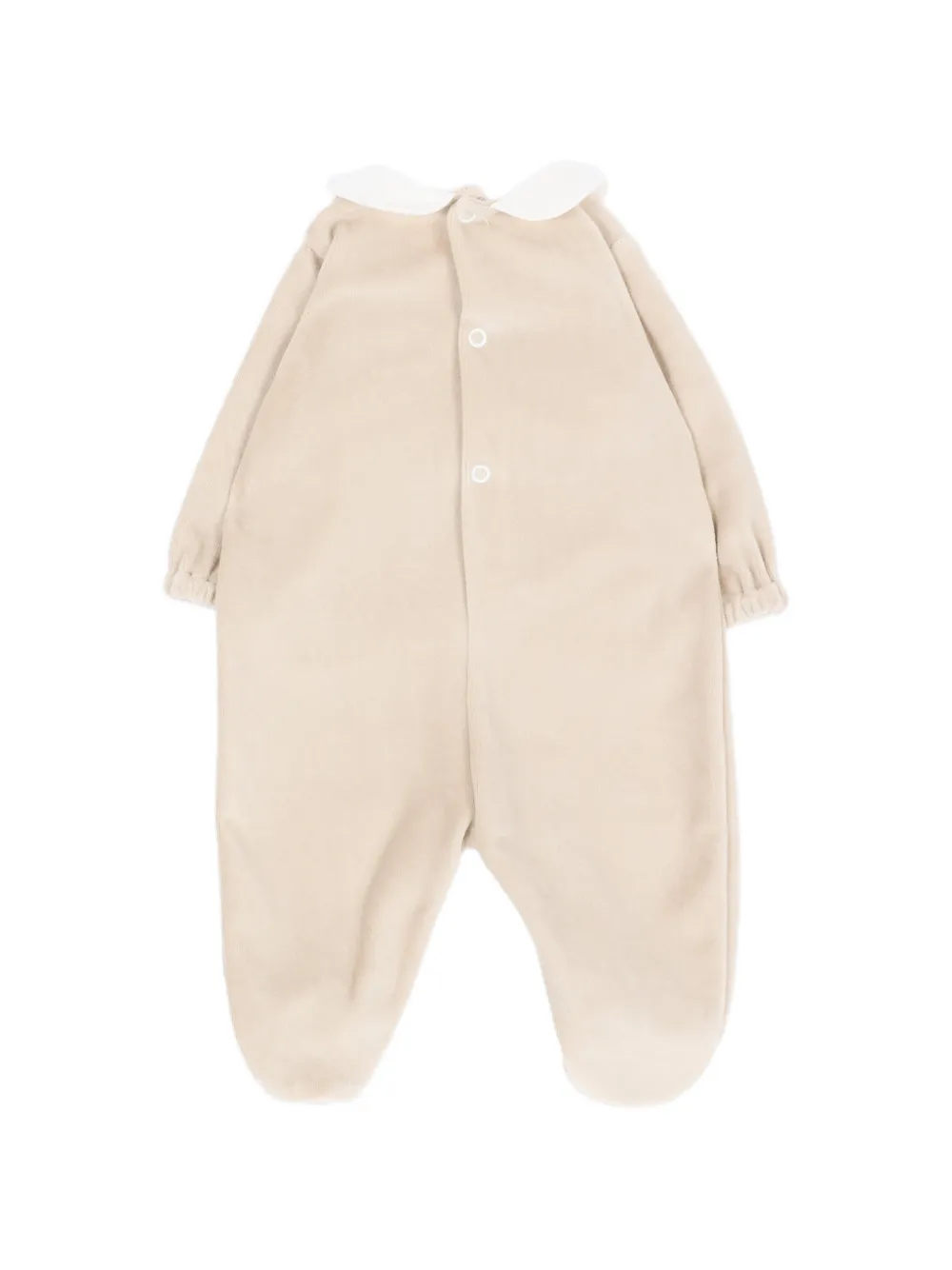 Little Bear Pyjama met Peter Pan-kraag en geborduurd logo Beige