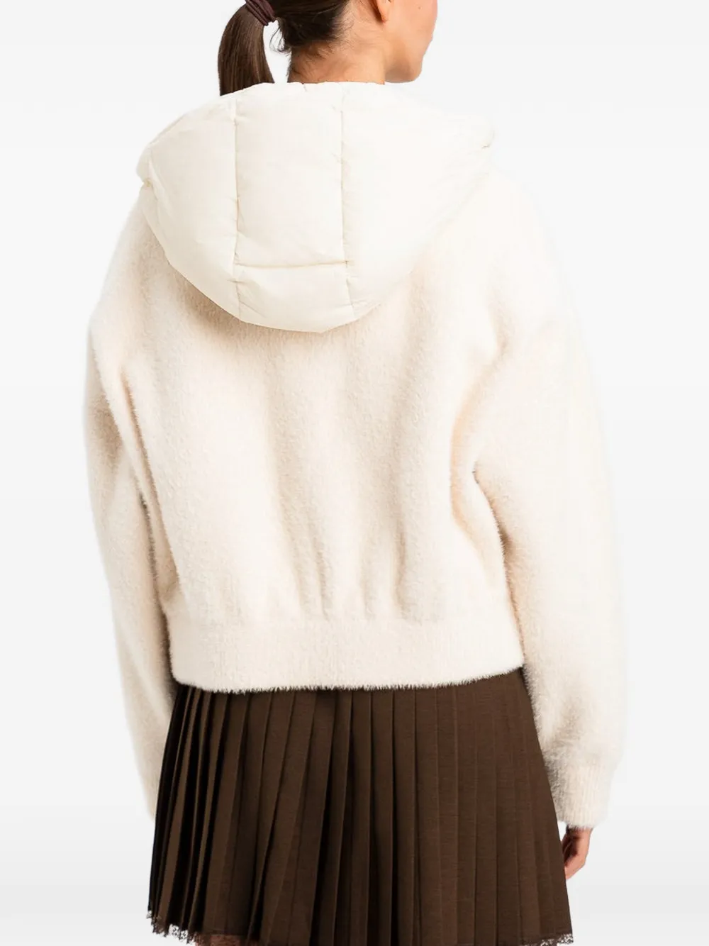 TWINSET quilted hooded jacket Beige