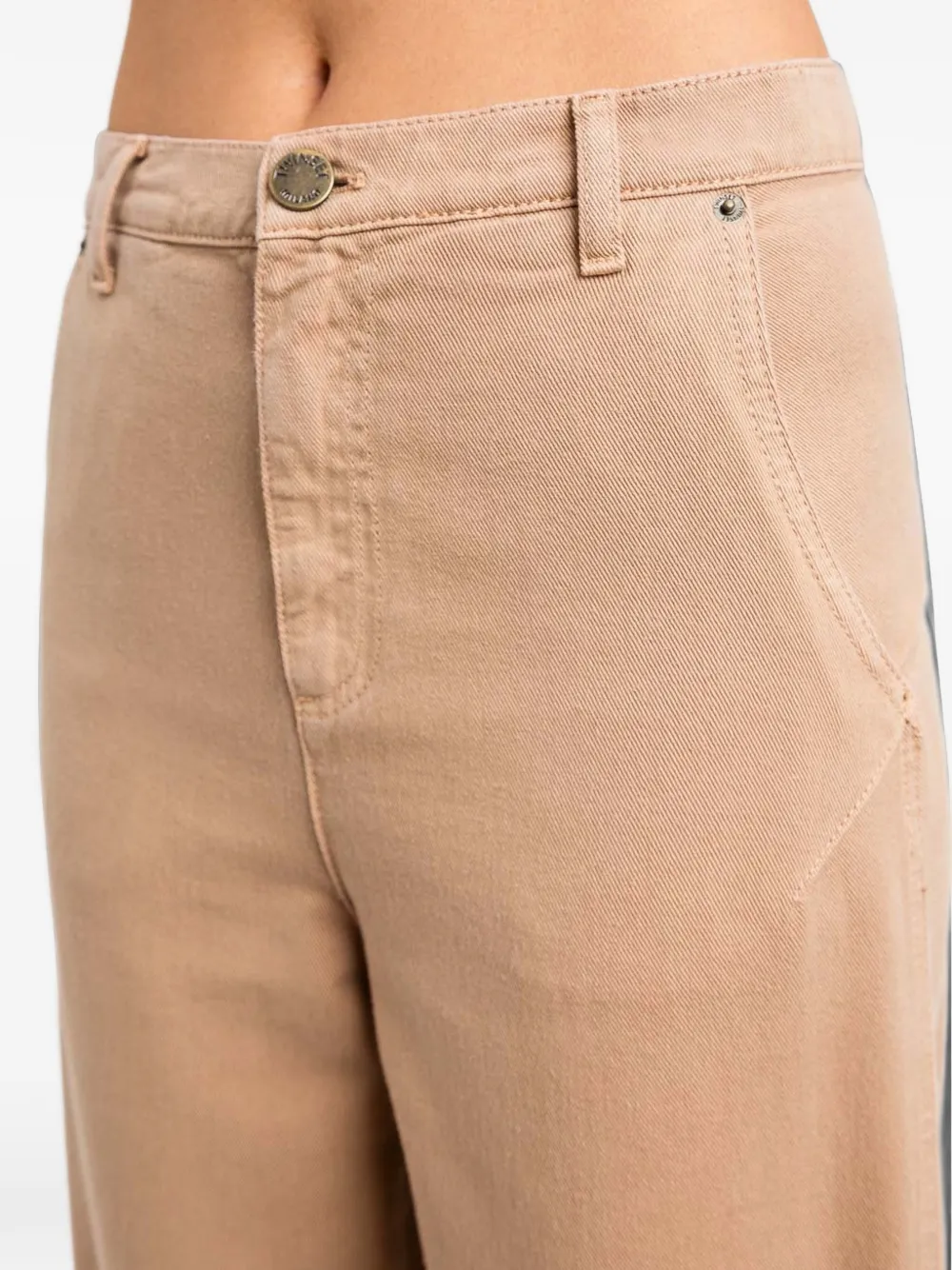 TWINSET Jeans met riemlussen Beige