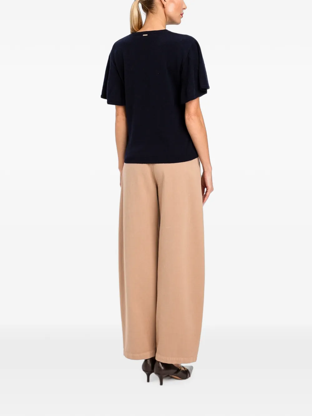 TWINSET Jeans met riemlussen Beige
