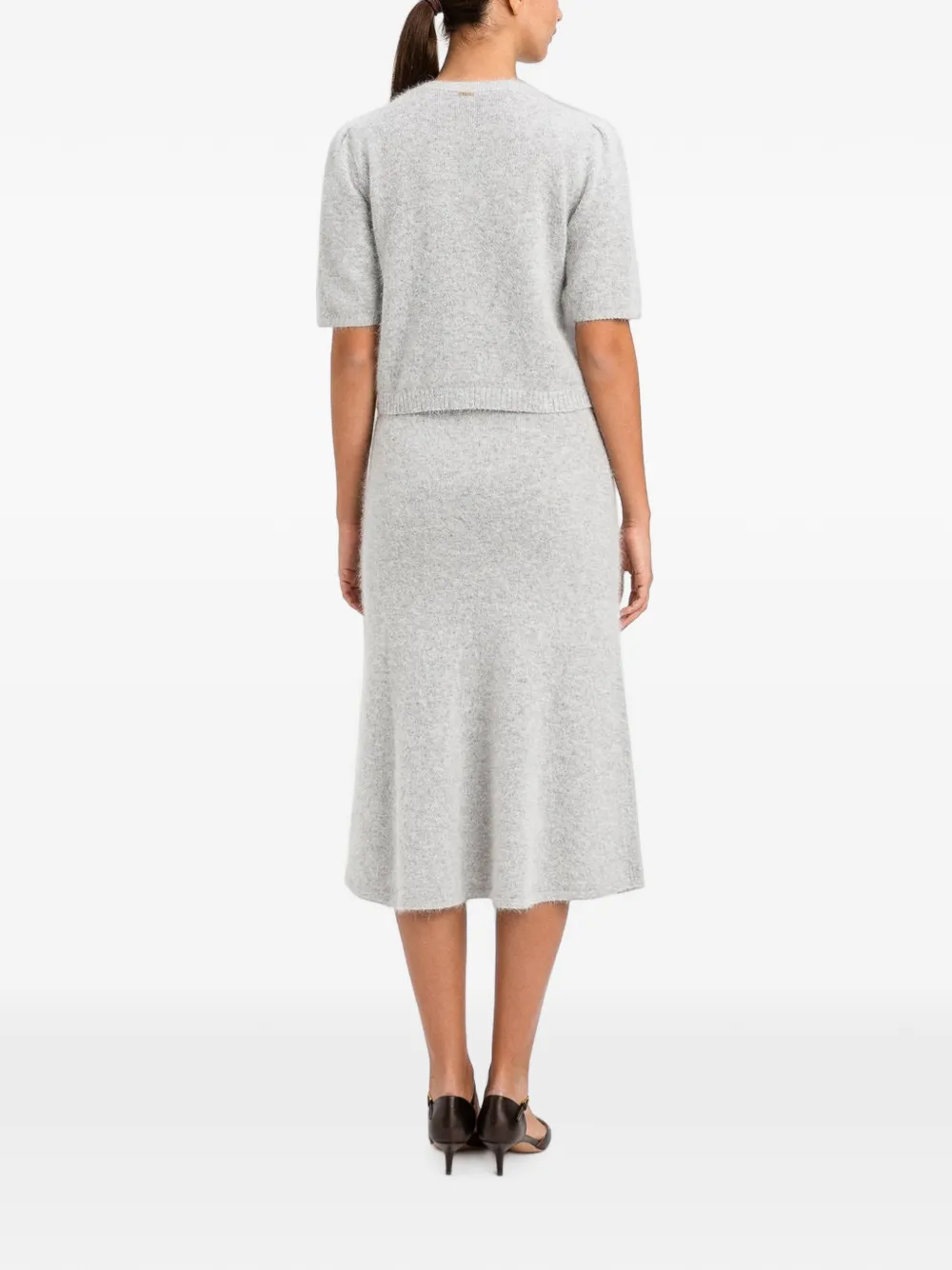 TWINSET Gebreide midi-rok Grijs