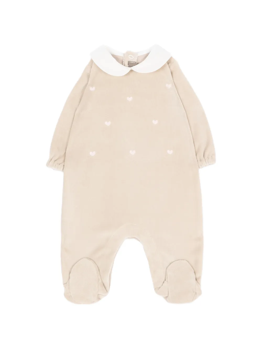 Little Bear heart-embroidered Peter Pan collar pajamas - Toni neutri