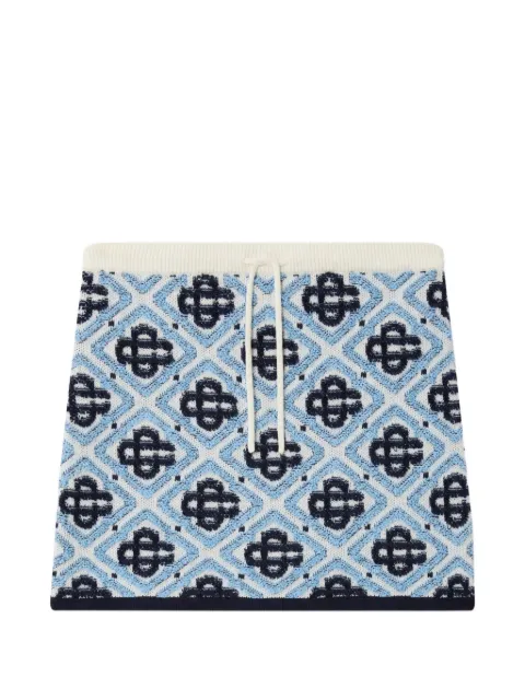 CASABLANCA KIDS monogram-jacquard drawstring skirt
