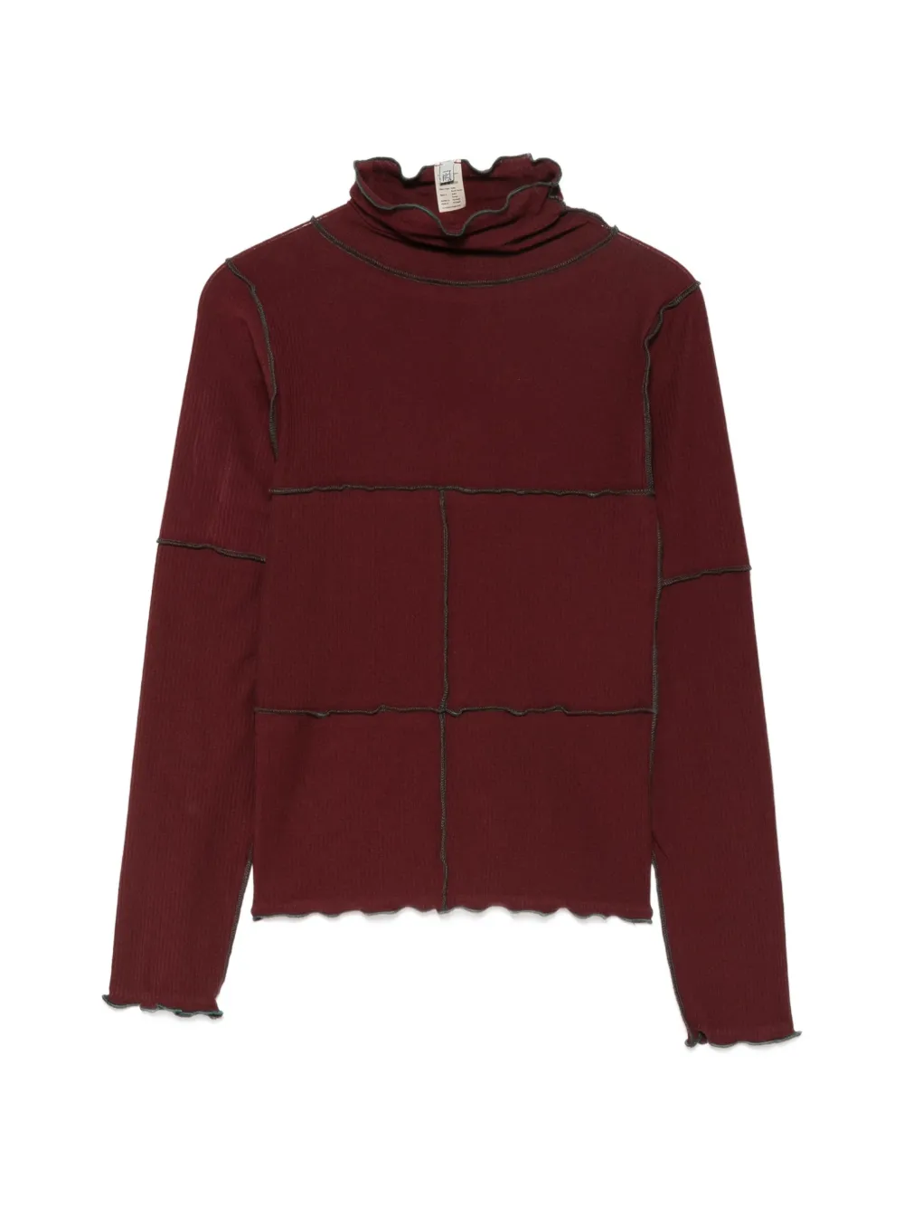 Baserange exposed-seam ribbed-knit top