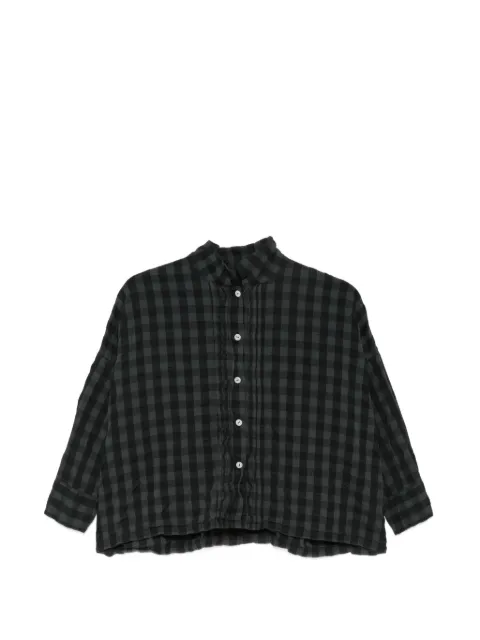 Ricorrrobe gingham-pattern ruffled-detail shirt